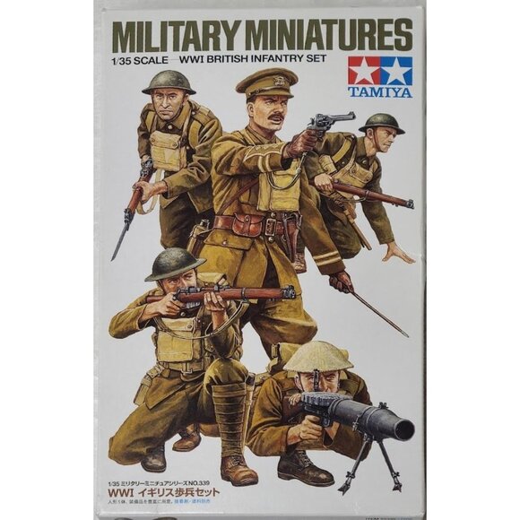 Tamiya Other - Tamiya Military Miniatures WWI British Infantry 1:35 Scale Model Kit 35339